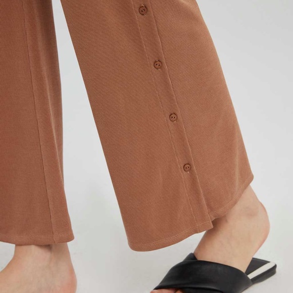 Nap Loungewear Rib-knit Flare Leg Button Pants - Picture 4 of 10
